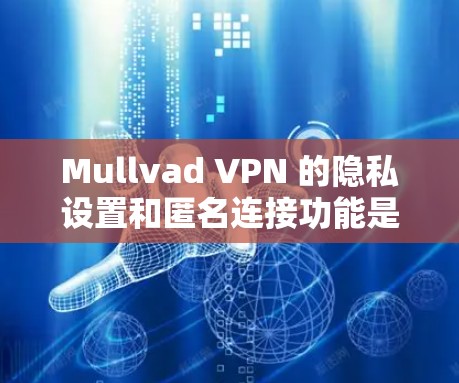Mullvad VPN 的隐私设置和匿名连接功能是保护用户隐私和安全的重要组成部分。以下是对这两个功能的详细指南，帮助你更好地理解和使用它们